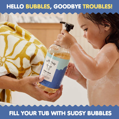 TUBBY TODD Bubble Bath for Kids & Babies – Hypoallergenic, Fragrance Free, 2 Pack (25 fl oz & 8 fl oz)