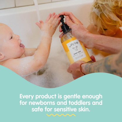 TUBBY TODD Essentials Baby Bath Gift Set - 8.5oz Hair+Body Wash, 8.5oz Bubble Bath & 3.5oz All Over Ointment