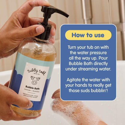 Tubby Todd Bubble Bath for Kids & Babies – Hypoallergenic, Non-Irritating (2 Pack) Sweet Quince & Honeysuckle