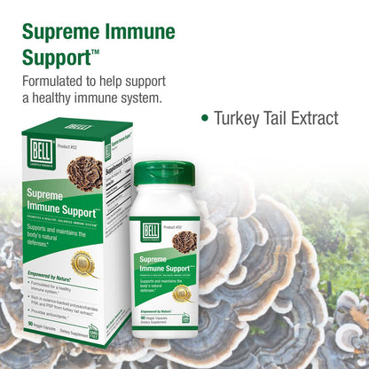 Bell Supreme Immune Support™ Mushroom Supplement - Turkey Tail Blend for Immune Support | 90 Capsules