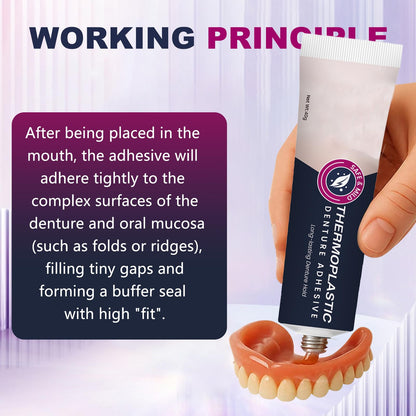 2PCS Thermoplastic Denture Adhesive – Ultra Max Hold, Long-Lasting Comfort