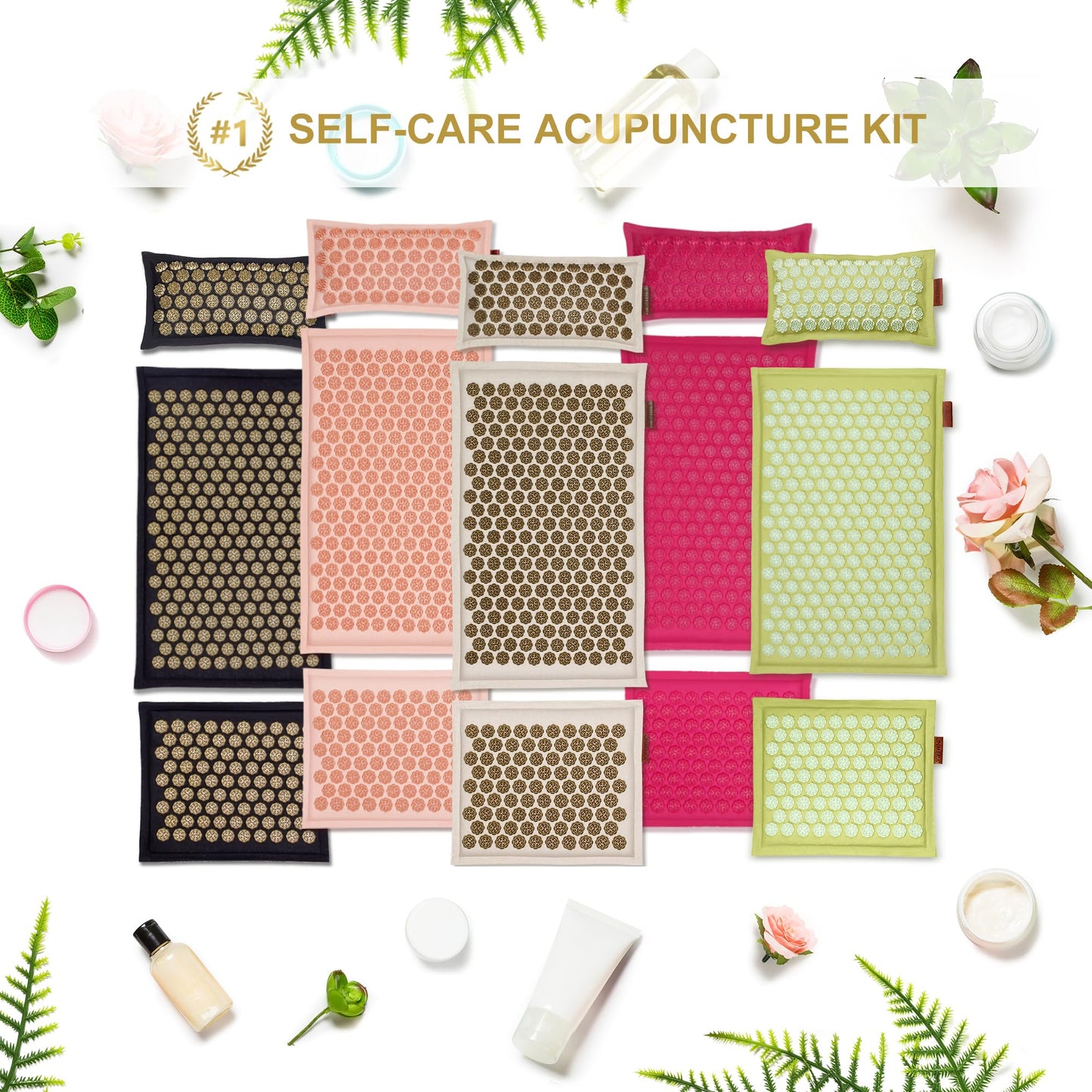 UNMERA Acupressure Mat & Pillow Set – Natural Linen & Coconut Fiber