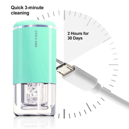 UpaClaire Ultrasonic Contact Lens Cleaner – Intelligent Cleaning Machine for Soft & RGP Lenses (Green)