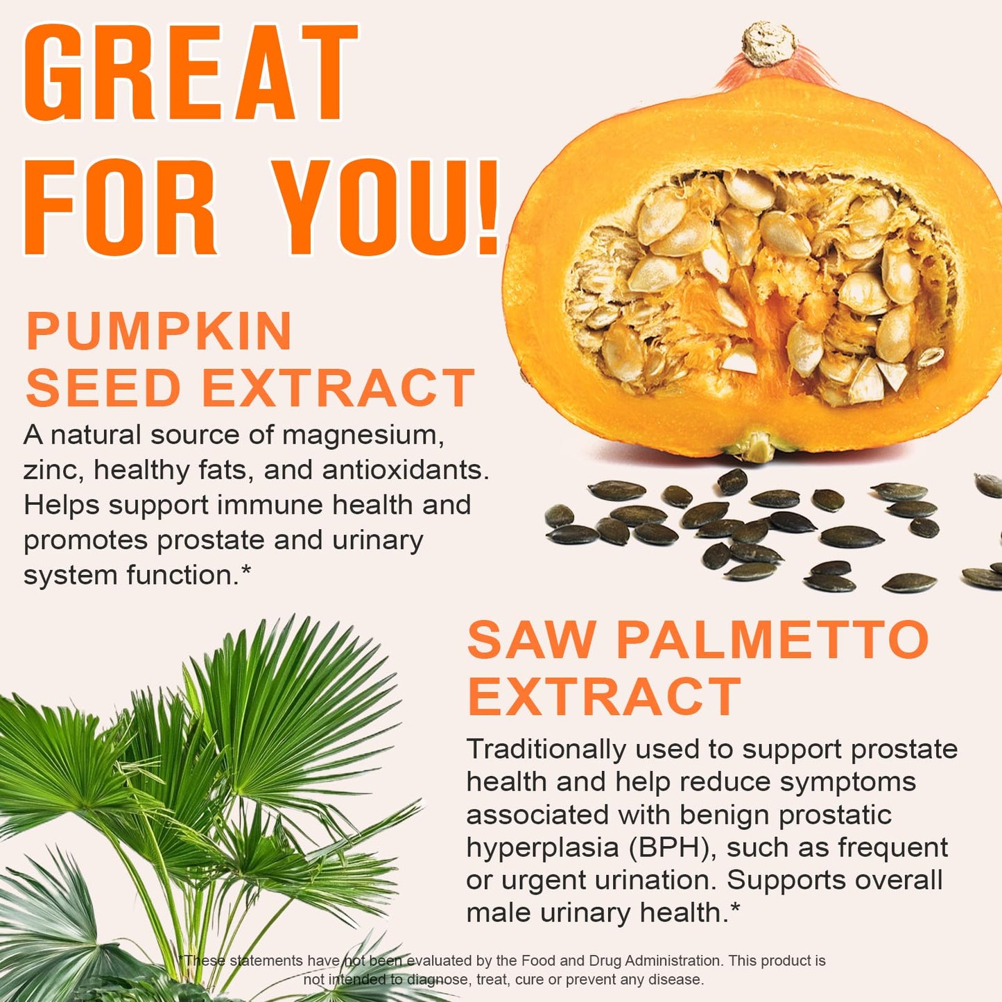 Pumpkin Seed Oil with Saw Palmetto – 1000mg per Serving, 300 Softgels | Hair, Prostate & Urinary Health | Cold Pressed, Non-GMO