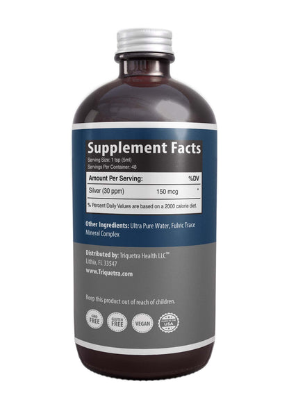 Bioactive Colloidal Silver 8 oz – Glass Bottle, 30 PPM, Immune Support