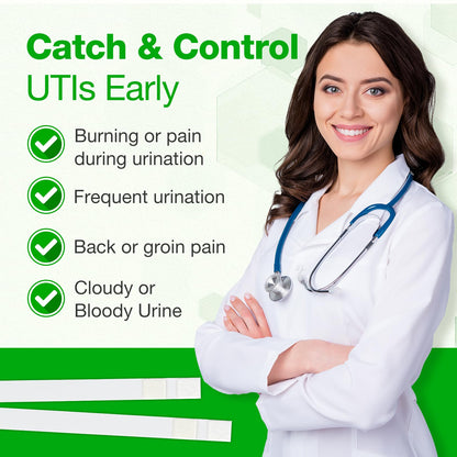 Easy@Home 50ct UTI Test Strips – At-Home Urinalysis for Women | Highly Accurate UTI Testing