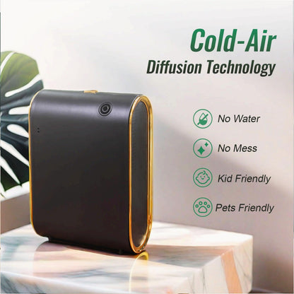 UXIKAPEEN Scent Air Machine — Waterless Diffuser for 1500 Sq Ft, Bluetooth Hotel Collection (Black)