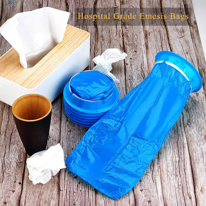 Valchoose 30 Pack Emesis Bags – Hospital-Grade Barf Bags, 1000ml, Travel, Pregnancy & Motion Sickness