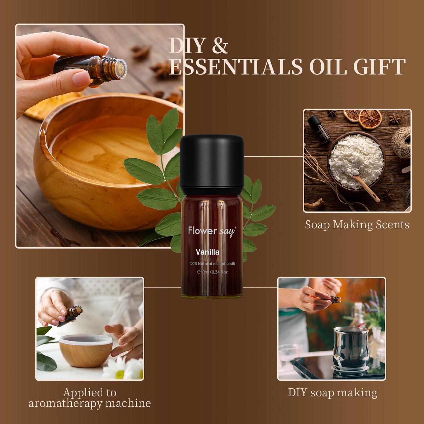 Vanilla Essential Oil 100% Pure, Natural Oleoresin – Sweet Aromatherapy Scent for Diffuser, Massage, Skincare, DIY, Relaxation – 10ml