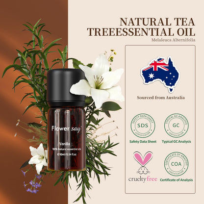 Vanilla Essential Oil 100% Pure, Natural Oleoresin – Sweet Aromatherapy Scent for Diffuser, Massage, Skincare, DIY, Relaxation – 10ml