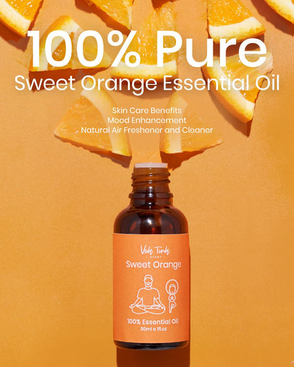 VTS Essential Oils Set – Lavender, Sweet Orange & Tea Tree | Premium Grade with Droppers