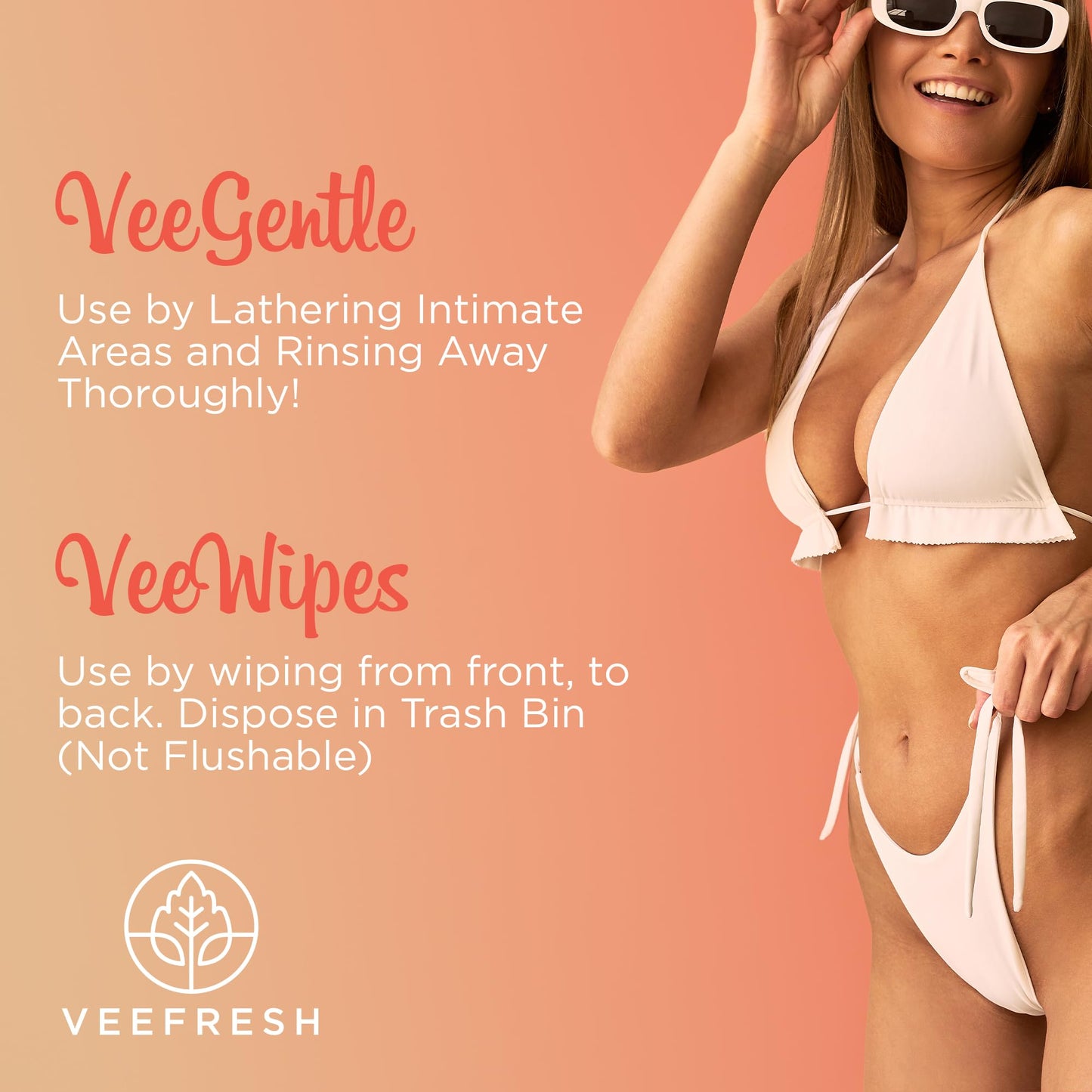 VeeFresh VeeDaily & VeeWipes ACV Bundle | Apple Cider Vinegar Feminine Wash for Sensitive Vee