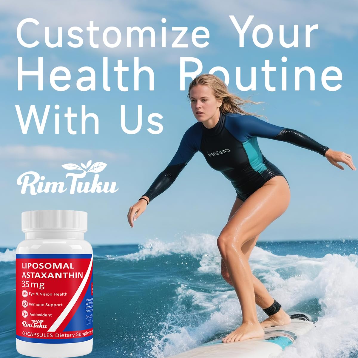 35mg Liposomal Astaxanthin Supplement – Antioxidant Support for Skin, Joints & Eyes | Vegan, Non-GMO