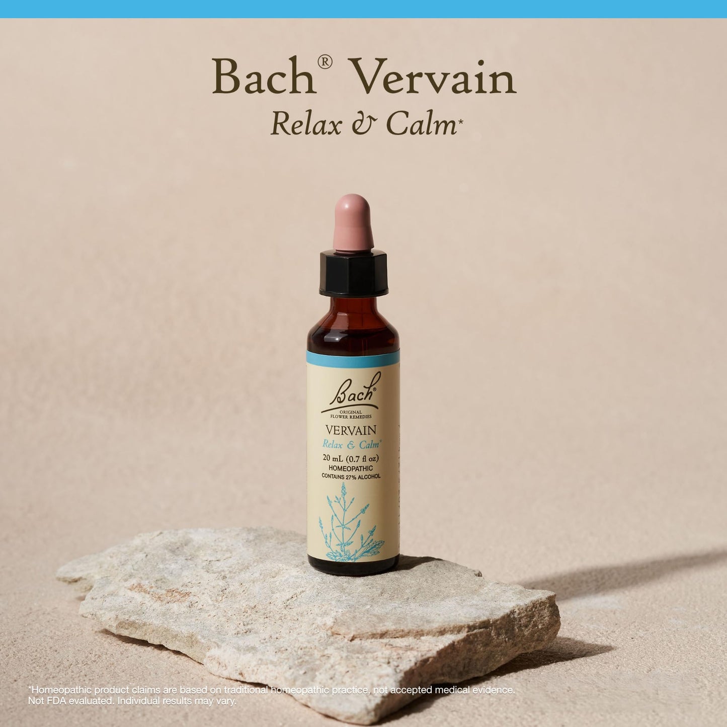 Bach Flower Remedies Vervain – Flowers of Essence 0.7 oz | Emotional Balance