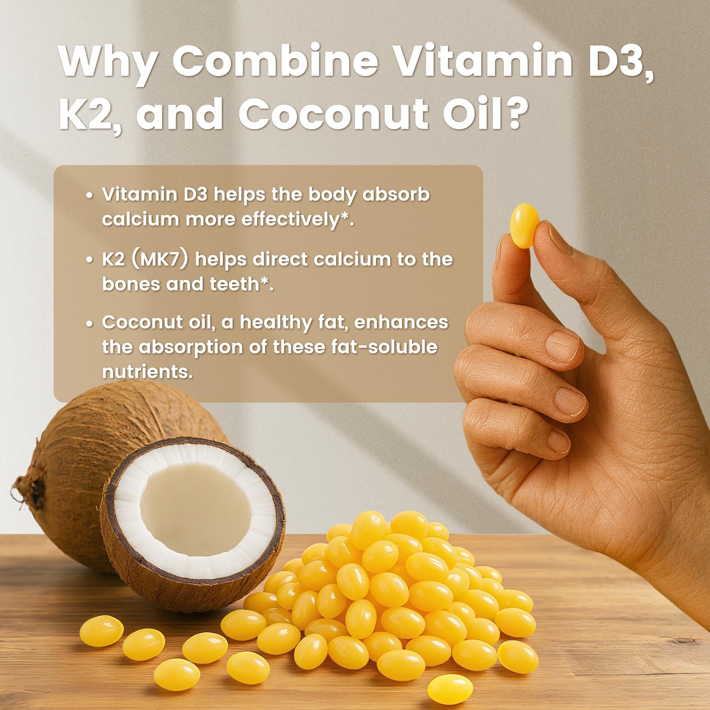 VEV Corefeel Vitamin D3 K2 10,000 IU MK-7 | 300 Softgels