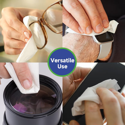 VisClear Eyeglass Cleaner Wipes – 200 Count, Ocean Scent, Scratch-Free & Safe for Prescription Lenses