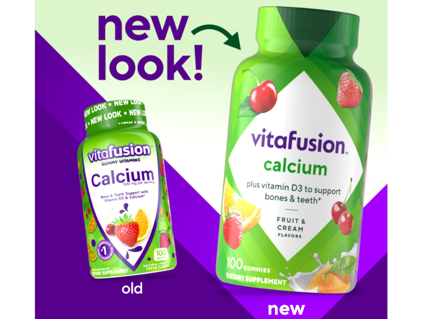 Vitafusion Calcium Adult Gummy Vitamins – Calcium & Vitamin D Gummies (100 Count)