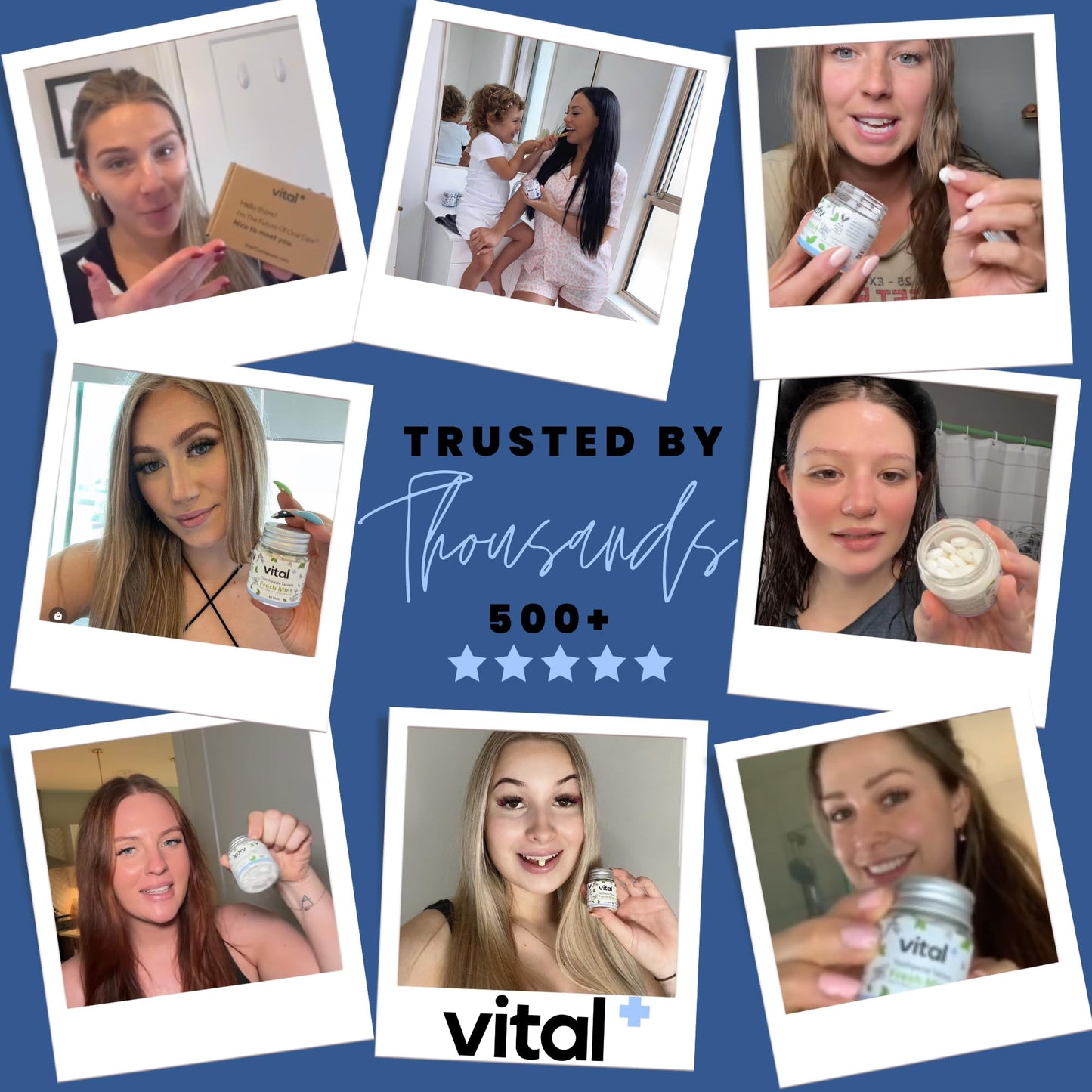 Vital Toothpaste Tabs with Nano-Hydroxyapatite | Berry Blast – Fluoride Free, Plastic Free, 248 Tablets