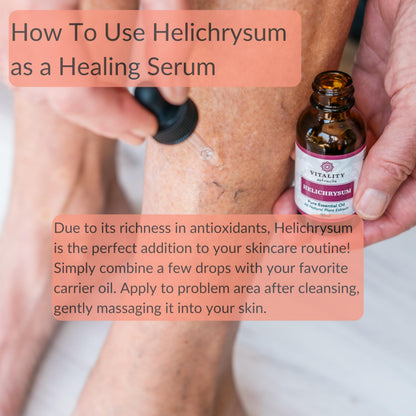 Vitality Extracts Helichrysum Essential Oil 10ml - Skin Care & Aromatherapy