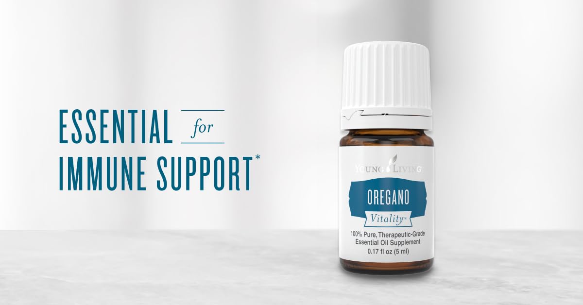 Vitality Oregano Essential Oil 5 ml by Young Living – Immune Support, Digestive Wellness, Pack of 2
