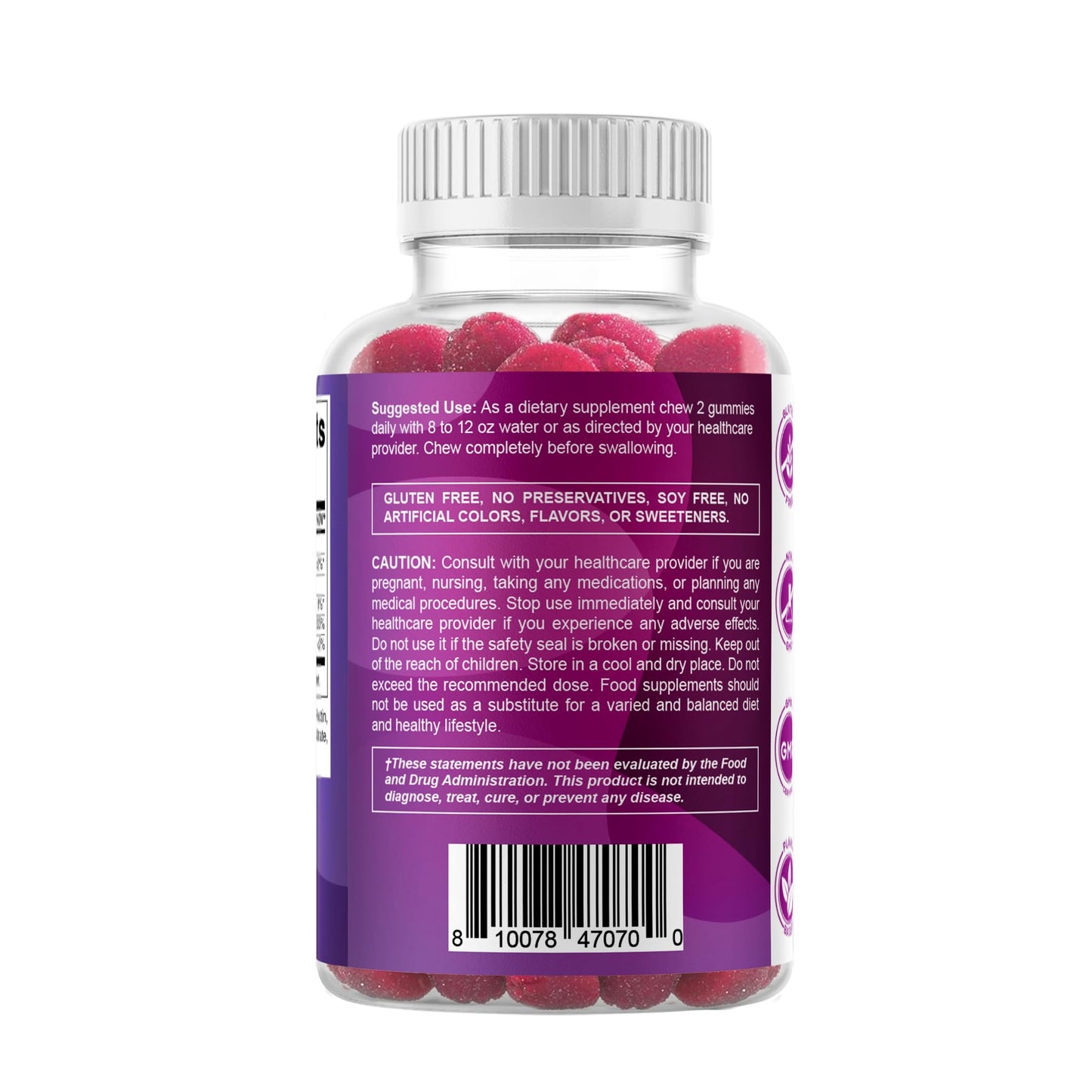 Vitamatic Biotin Gummies 10,000 mcg – 60 Vegan Gummies | Vitamin B7 for Hair, Skin & Nails