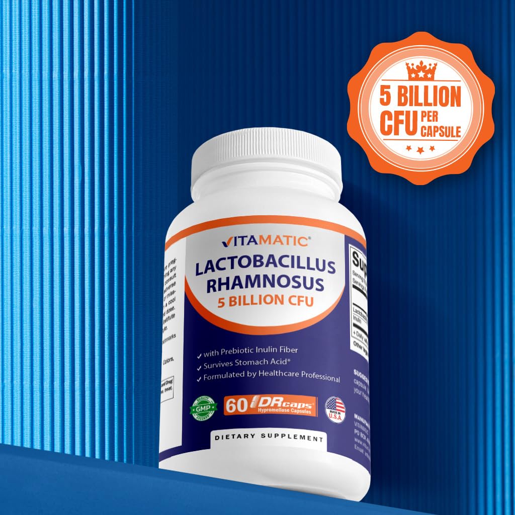 Vitamatic Lactobacillus Rhamnosus 5B/10B - 60 Count (Pack of 2) | Digestive & Immune Support