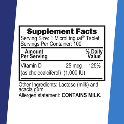 Superior Source Vitamin D3 1000 IU – Sublingual Tablets for Immune & Bone Health
