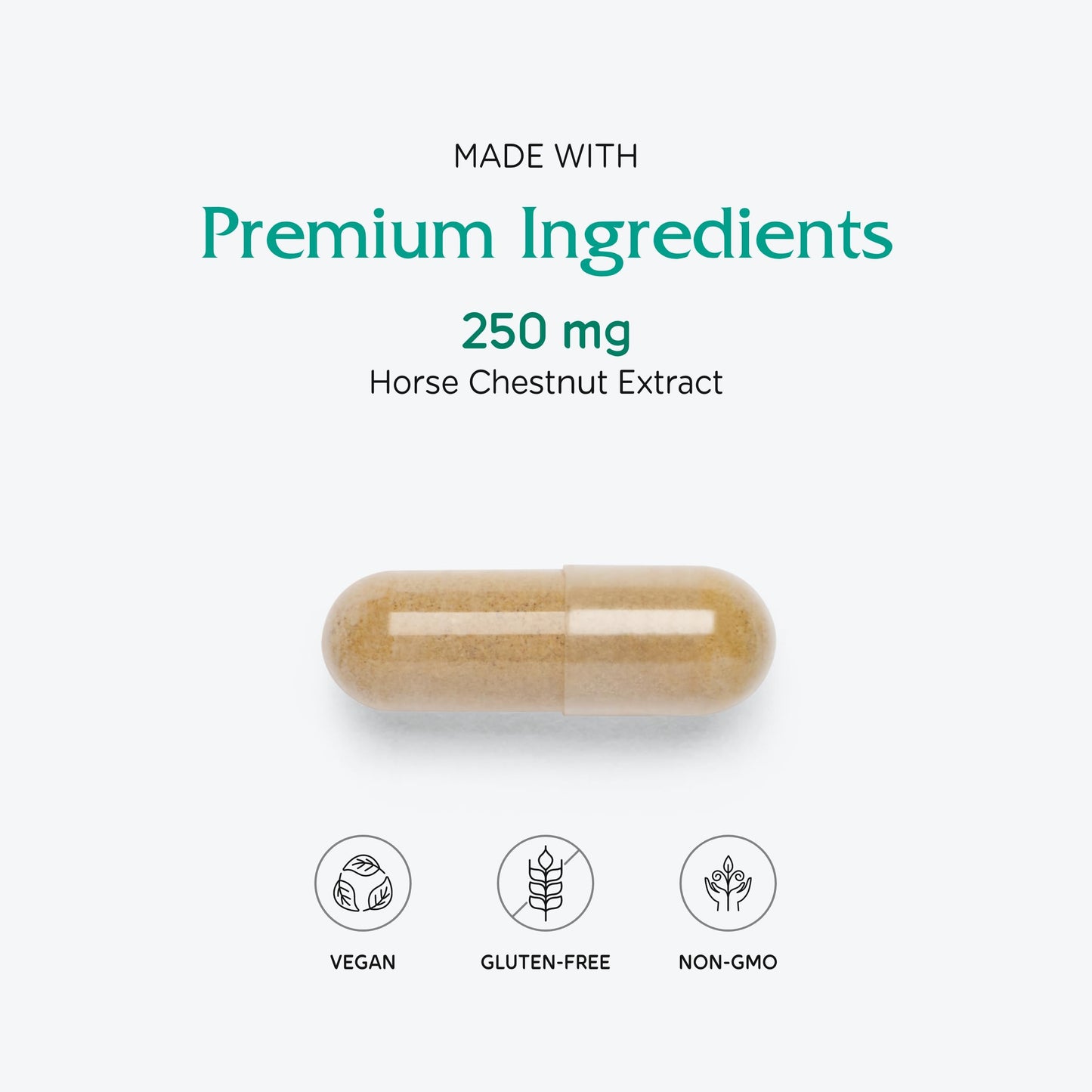 Vitanica Horse Chestnut – Vein & Circulation Support (Vegan, 60 Capsules)
