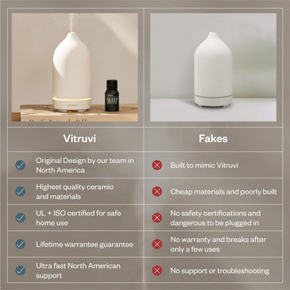 Vitruvi Stone Ceramic Ultrasonic Diffuser 90ml | Aromatherapy & Home Decor
