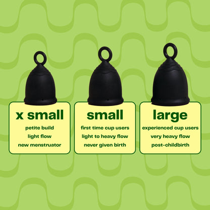 Viv for Your V Large Premium Menstrual Cup – Ring Stem, 12-Hour Leak-Free Wear