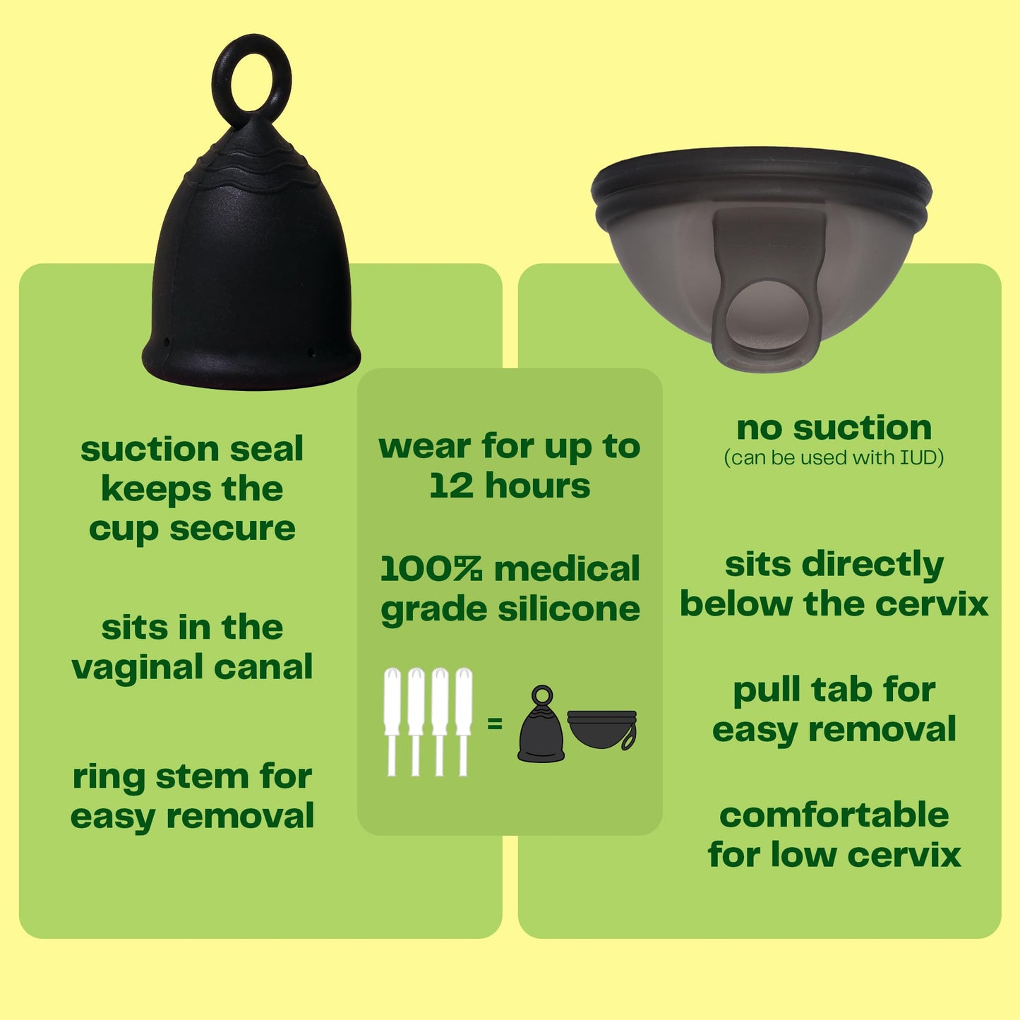Viv for Your V Small Premium Menstrual Cup | Ring Stem for Easy Removal | Reusable Medical-Grade Silicone