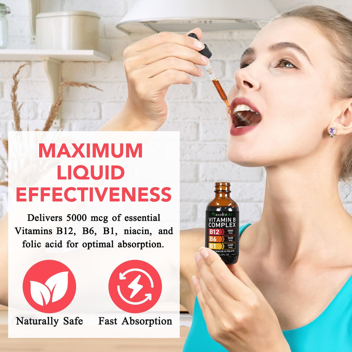 VOGSIG Vitamin B Complex Liquid Drops for Women – Vegan & Gluten-Free