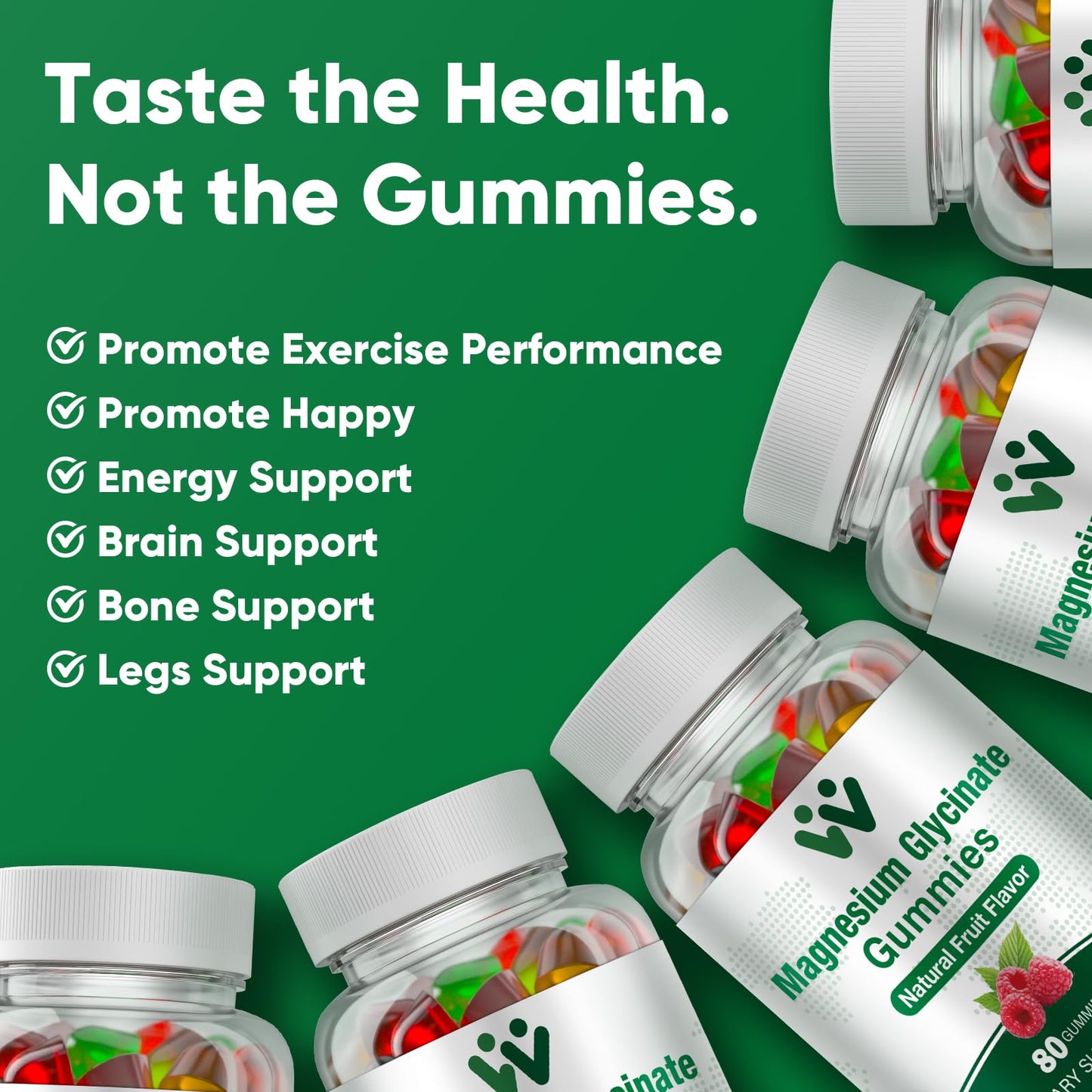 WACHRAY Magnesium Glycinate Gummies 400 mg – Sugar-Free, L-Threonate, 160 Count