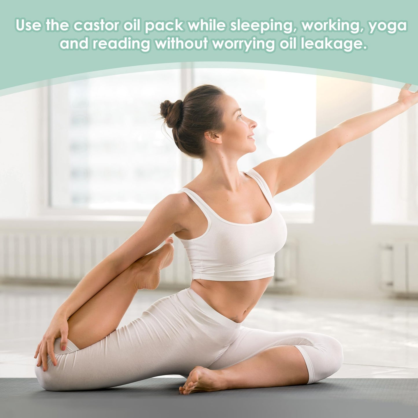 Wegreeco Castor Oil Pack Wrap – Reusable, Adjustable, Machine Washable