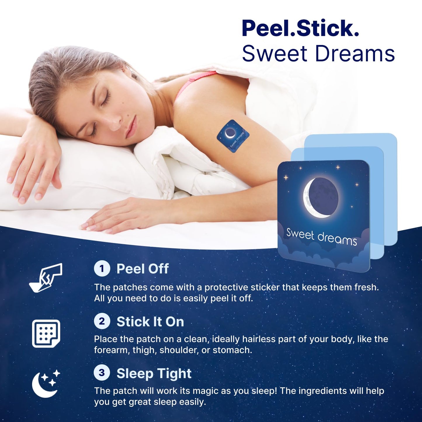 Wellamoon Sleep Patches - Extra Strength Melatonin & Valerian for Adults