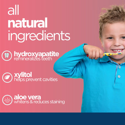 Wellnesse Kids Hydroxyapatite Toothpaste with Xylitol - Fluoride Free Strawberry 4 oz