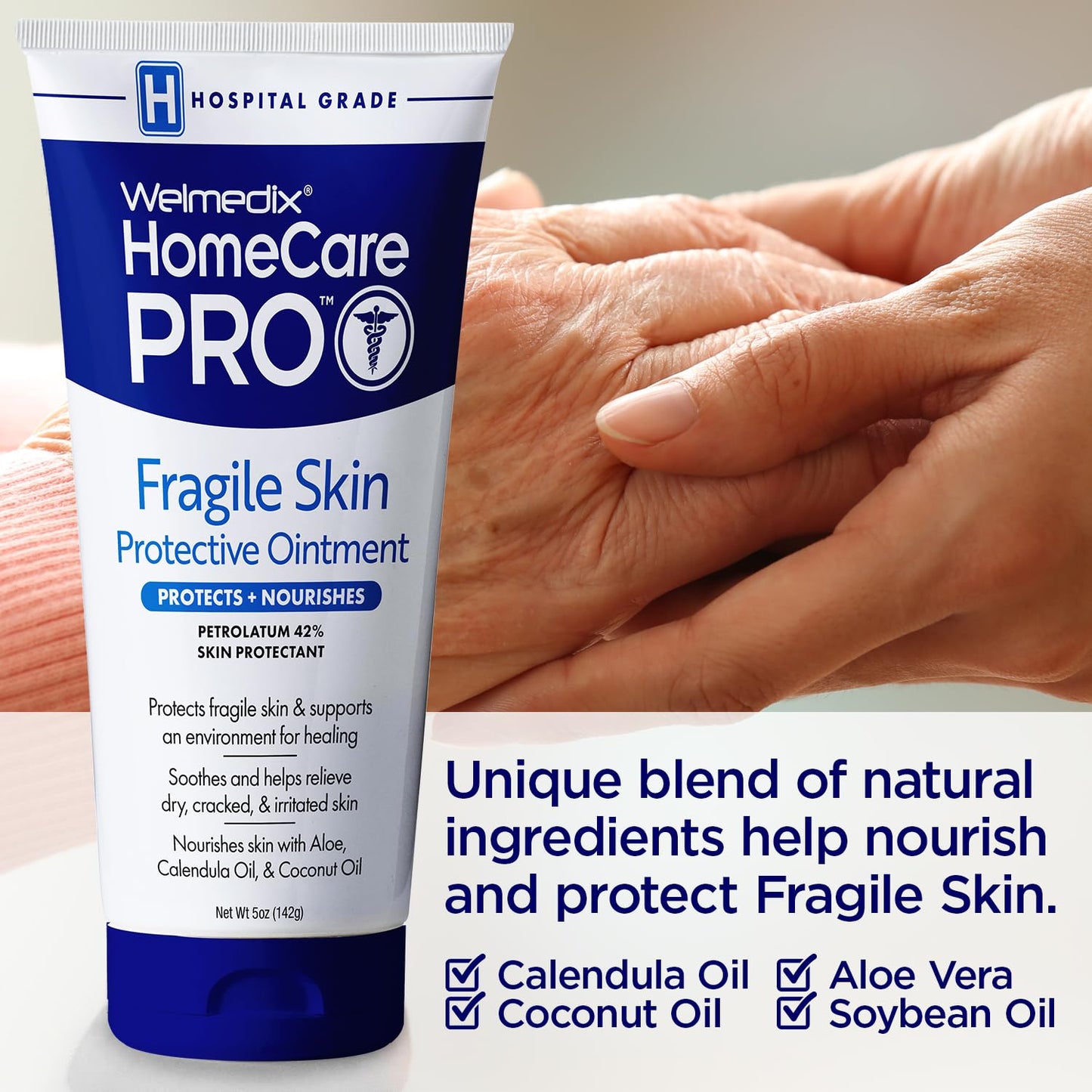Welmedix Fragile Skin Protective Ointment | Hospital-Grade Barrier Cream & Skin Protectant (5oz)