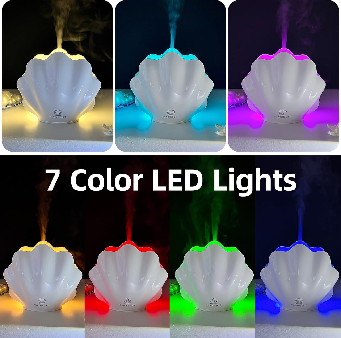260ML Essential Oil Diffuser with Remote – 7-Color LED Night Light (Green)