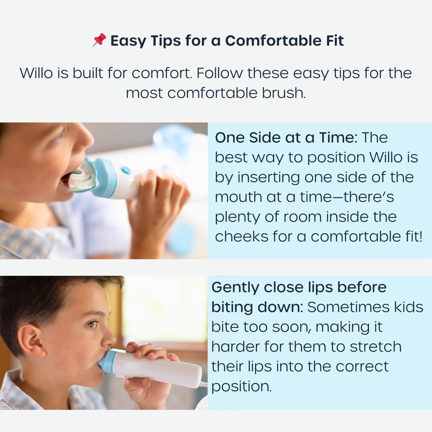 Willo Fully Automatic Kids U-Shaped Electric Toothbrush – Berry Splash (Small, Ages 5-7)
