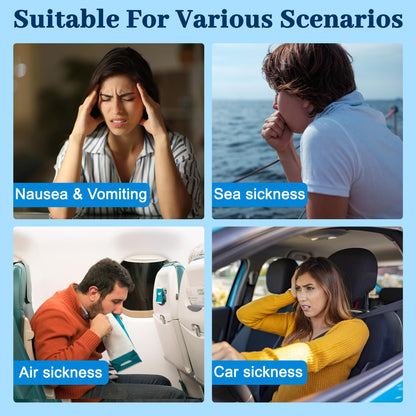 WLTHO Motion Sickness Patches – Non-Drowsy, Waterproof Behind-Ear Seashell Pattern, 72H