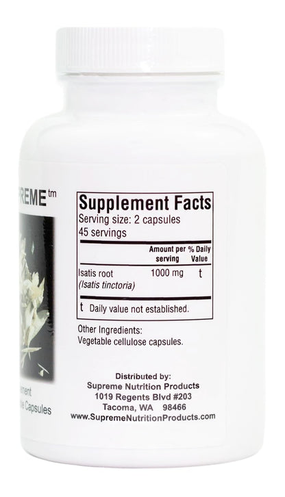 Supreme Nutrition Woad Supreme Isatis Root 90 Vegetarian Capsules