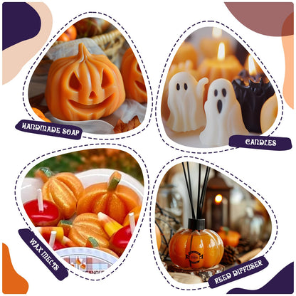 WUSEONY Halloween Fragrance Oils Set – Pumpkin Pie, Caramel Apple, Chocolate Bars, Snickerdoodle, Caramel Corn, Witch's Brew