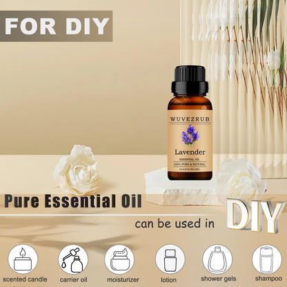 Wuvezrub Lavender Essential Oil 10ml | Pure & Natural for Aromatherapy Diffuser