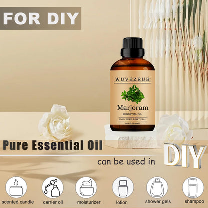 Wuvezrub Marjoram Essential Oils 60ML – 100% Pure & Natural, For Aromatherapy Diffuser & Skin Care (2 Fl Oz)