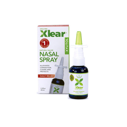 Xlear Natural Nasal Spray with Xylitol – 1.5 fl oz (Pack of 12)