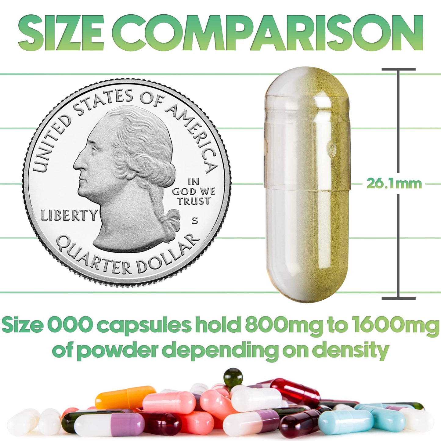 XPRS Nutra Vegan Size 000 Empty Capsules - 100 Count, Clear Veggie Caps