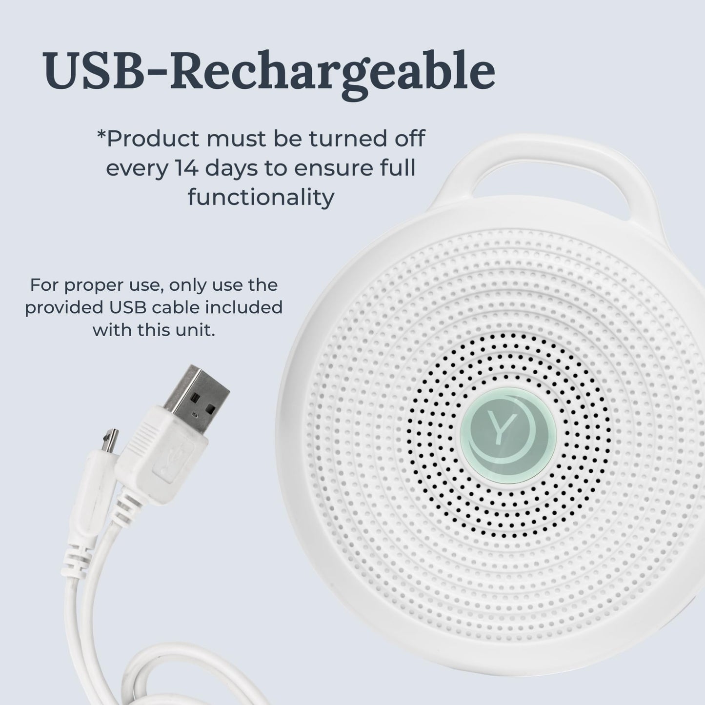 Yogasleep Rohm Portable White Noise Sound Machine (2-Pack) – 3 Sounds, USB Rechargeable, Noise Masking for Sleep & Focus
