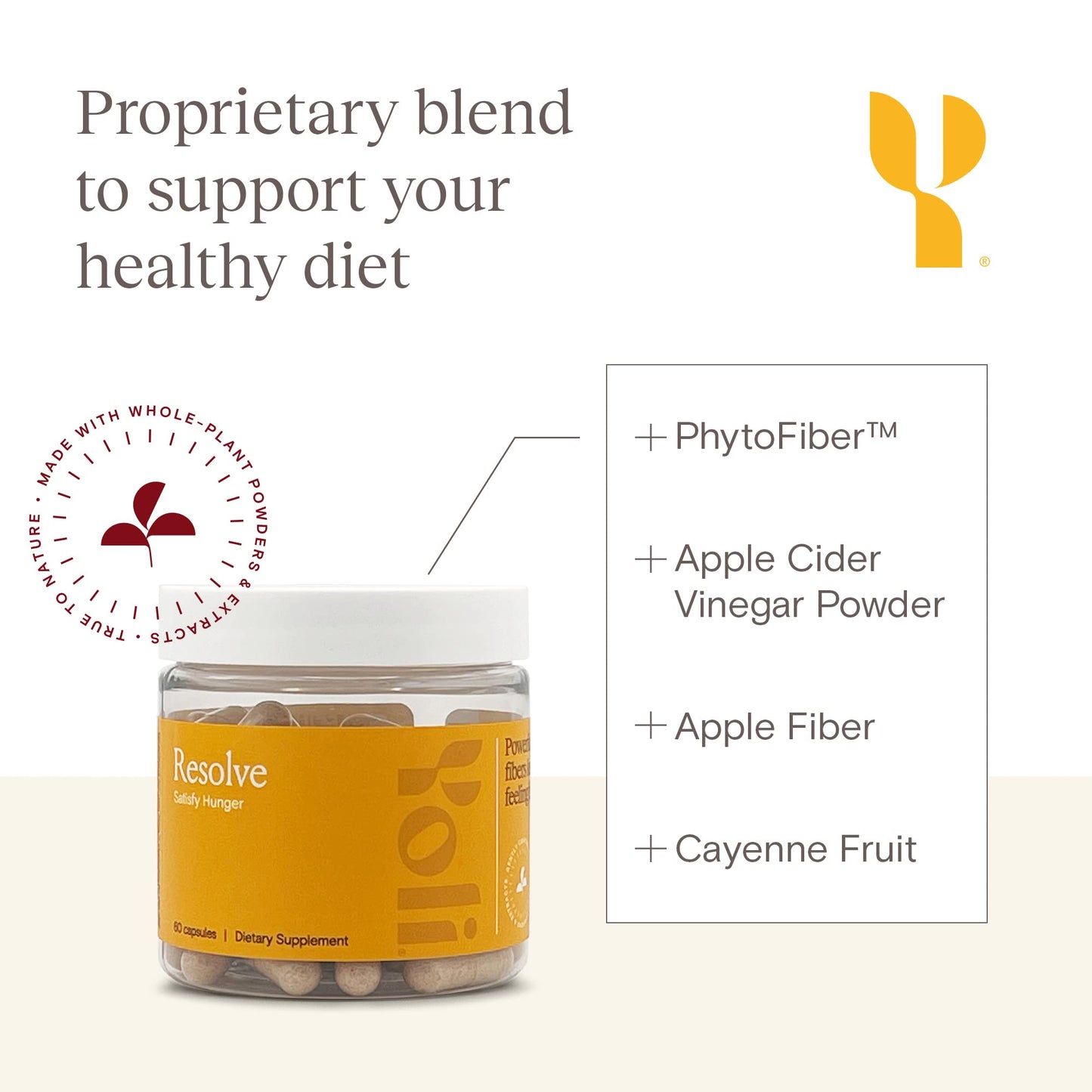 Yoli Resolve PhytoFiber, Apple Cider Vinegar Powder & Glucomannan Capsules