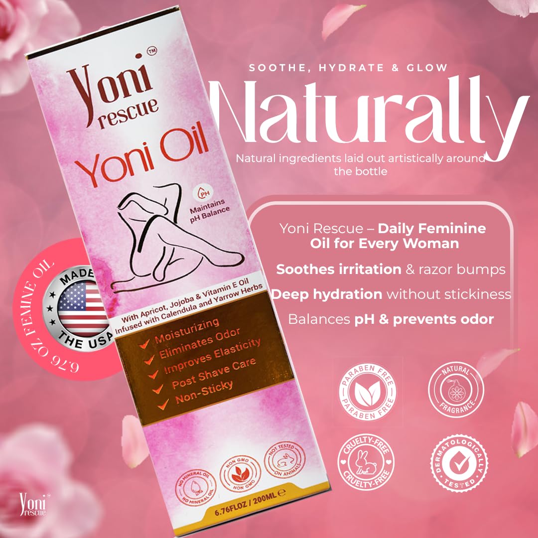 Yoni Rescue Yoni Oil 6.76 oz – pH Balance, Hydration & Comfort for Women