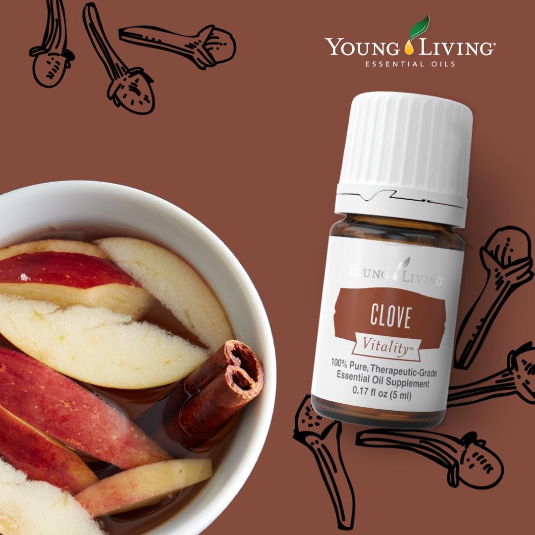 Young Living Clove Vitality 5 ml | Premium Essential Oil for Dietary Antioxidant & Immune Support | Spicy Flavor for Cooking, Baking & Teas